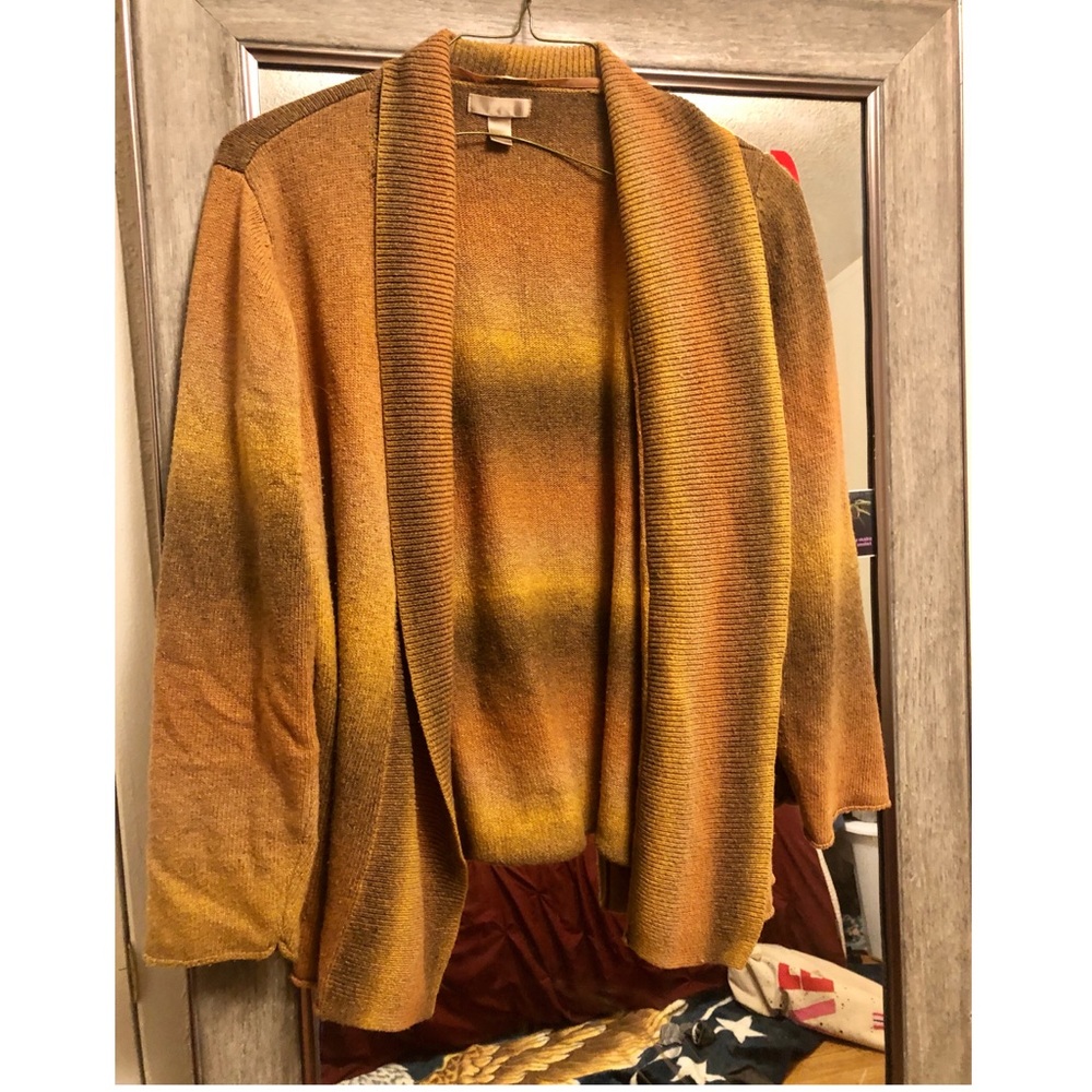 White stag orange cardigan